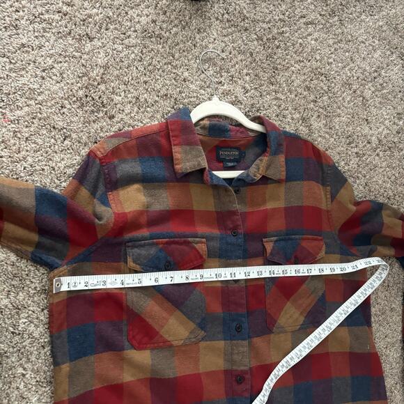 Pendleton Men’s Plaid Fall Fleece Button Down Long Sleeve Sz L Cotton Western - Picture 6 of 10
